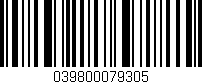 Código de barras (EAN, GTIN, SKU, ISBN): '039800079305'