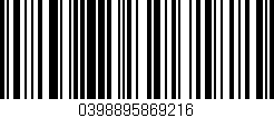 Código de barras (EAN, GTIN, SKU, ISBN): '0398895869216'