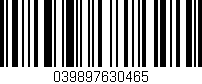 Código de barras (EAN, GTIN, SKU, ISBN): '039897630465'