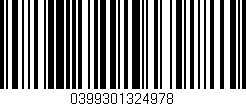 Código de barras (EAN, GTIN, SKU, ISBN): '0399301324978'