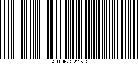 Código de barras (EAN, GTIN, SKU, ISBN): '04.01.3626_2125_4'