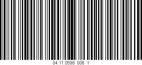 Código de barras (EAN, GTIN, SKU, ISBN): '04.11.0599_006_1'
