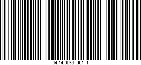 Código de barras (EAN, GTIN, SKU, ISBN): '04.14.0058_001_1'