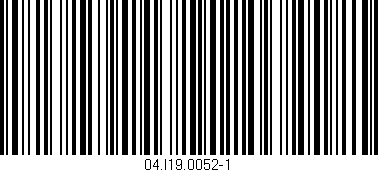 Código de barras (EAN, GTIN, SKU, ISBN): '04.I19.0052-1'