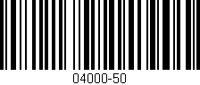 Código de barras (EAN, GTIN, SKU, ISBN): '04000-50'