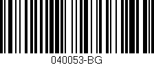 Código de barras (EAN, GTIN, SKU, ISBN): '040053-BG'