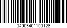 Código de barras (EAN, GTIN, SKU, ISBN): '04005401100126'