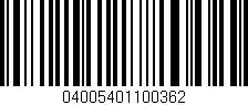 Código de barras (EAN, GTIN, SKU, ISBN): '04005401100362'