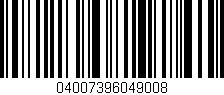 Código de barras (EAN, GTIN, SKU, ISBN): '04007396049008'