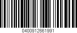 Código de barras (EAN, GTIN, SKU, ISBN): '0400912661991'
