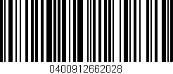 Código de barras (EAN, GTIN, SKU, ISBN): '0400912662028'
