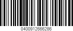 Código de barras (EAN, GTIN, SKU, ISBN): '0400912666286'