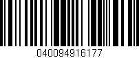 Código de barras (EAN, GTIN, SKU, ISBN): '040094916177'