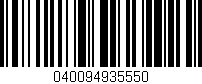 Código de barras (EAN, GTIN, SKU, ISBN): '040094935550'