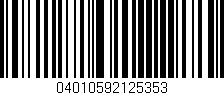 Código de barras (EAN, GTIN, SKU, ISBN): '04010592125353'