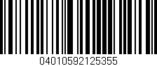 Código de barras (EAN, GTIN, SKU, ISBN): '04010592125355'
