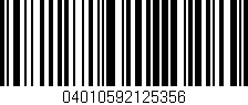 Código de barras (EAN, GTIN, SKU, ISBN): '04010592125356'