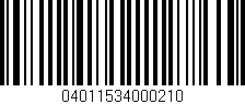 Código de barras (EAN, GTIN, SKU, ISBN): '04011534000210'