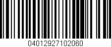 Código de barras (EAN, GTIN, SKU, ISBN): '04012927102060'