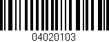 Código de barras (EAN, GTIN, SKU, ISBN): '04020103'