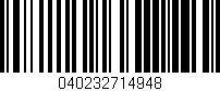 Código de barras (EAN, GTIN, SKU, ISBN): '040232714948'