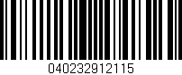 Código de barras (EAN, GTIN, SKU, ISBN): '040232912115'
