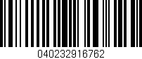 Código de barras (EAN, GTIN, SKU, ISBN): '040232916762'