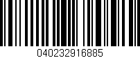 Código de barras (EAN, GTIN, SKU, ISBN): '040232916885'
