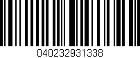 Código de barras (EAN, GTIN, SKU, ISBN): '040232931338'