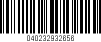 Código de barras (EAN, GTIN, SKU, ISBN): '040232932656'