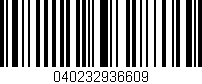 Código de barras (EAN, GTIN, SKU, ISBN): '040232936609'