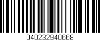 Código de barras (EAN, GTIN, SKU, ISBN): '040232940668'
