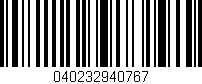 Código de barras (EAN, GTIN, SKU, ISBN): '040232940767'