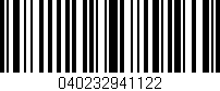 Código de barras (EAN, GTIN, SKU, ISBN): '040232941122'
