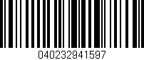 Código de barras (EAN, GTIN, SKU, ISBN): '040232941597'