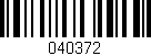 Código de barras (EAN, GTIN, SKU, ISBN): '040372'