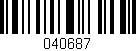 Código de barras (EAN, GTIN, SKU, ISBN): '040687'
