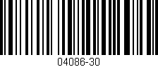 Código de barras (EAN, GTIN, SKU, ISBN): '04086-30'