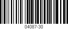 Código de barras (EAN, GTIN, SKU, ISBN): '04087-30'