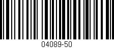 Código de barras (EAN, GTIN, SKU, ISBN): '04089-50'