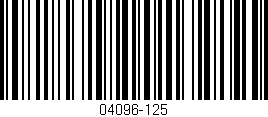 Código de barras (EAN, GTIN, SKU, ISBN): '04096-125'