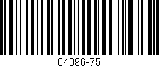 Código de barras (EAN, GTIN, SKU, ISBN): '04096-75'