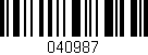 Código de barras (EAN, GTIN, SKU, ISBN): '040987'