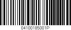 Código de barras (EAN, GTIN, SKU, ISBN): '04100185001P'