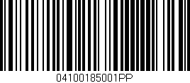 Código de barras (EAN, GTIN, SKU, ISBN): '04100185001PP'