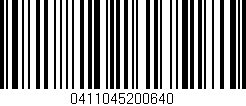 Código de barras (EAN, GTIN, SKU, ISBN): '0411045200640'