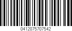 Código de barras (EAN, GTIN, SKU, ISBN): '0412075707542'