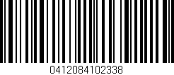 Código de barras (EAN, GTIN, SKU, ISBN): '0412084102338'