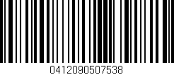 Código de barras (EAN, GTIN, SKU, ISBN): '0412090507538'