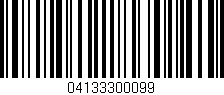 Código de barras (EAN, GTIN, SKU, ISBN): '04133300099'